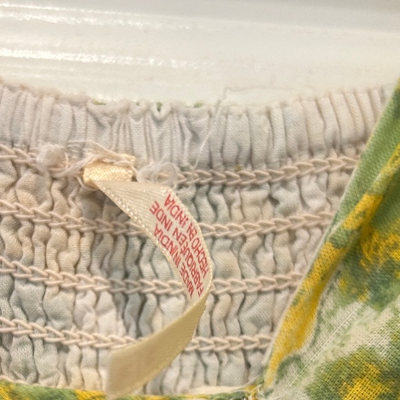 Free People Sundrenched Floral Tiered Maxi Sundress Yellow Size Medium - Picture 9 of 13